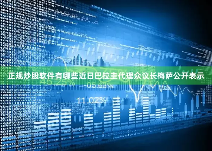 正规炒股软件有哪些近日巴拉圭代理众议长梅萨公开表示