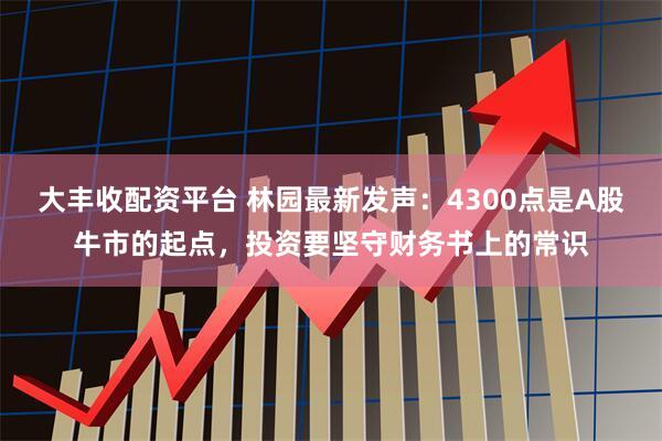 大丰收配资平台 林园最新发声：4300点是A股牛市的起点，投资要坚守财务书上的常识