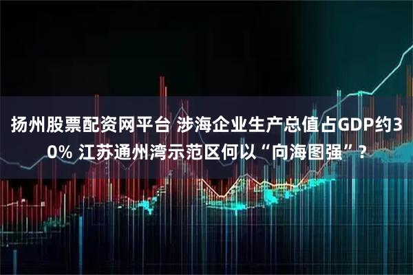 扬州股票配资网平台 涉海企业生产总值占GDP约30% 江苏通州湾示范区何以“向海图强”？