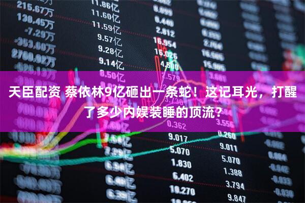 天臣配资 蔡依林9亿砸出一条蛇！这记耳光，打醒了多少内娱装睡的顶流？